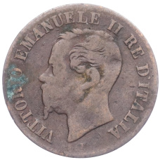 Монета 2 чентезимо 1861 года М Италия (реверс)