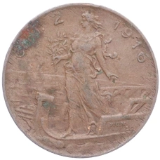 Монета 2 чентезимо 1916 года Италия (аверс)