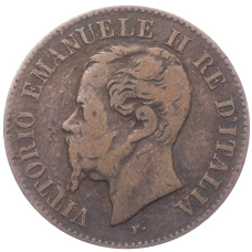 Монета 2 чентезимо 1867 года M Италия (реверс)