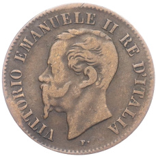 Монета 2 чентезимо 1867 года M Италия (реверс)
