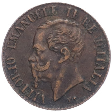 Монета 1 чентезимо 1867 года M Италия (реверс)
