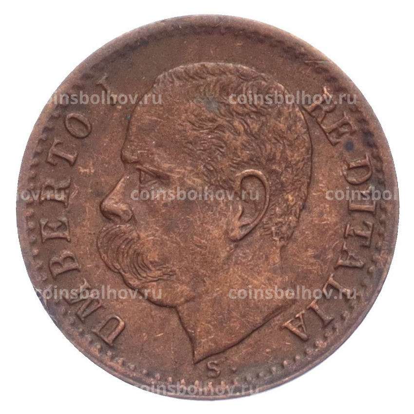 Монета 1 чентезимо 1895 года Италия (вид 2)