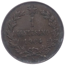 Монета 1 чентезимо 1904 года Италия (аверс)