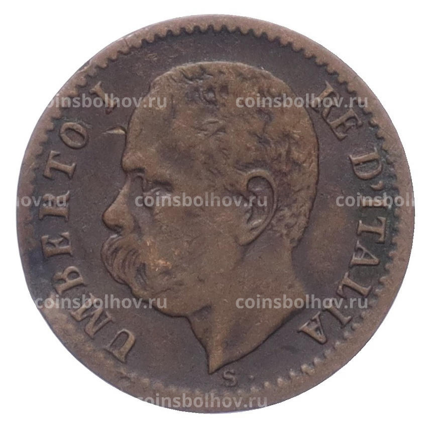 Монета 1 чентезимо 1895 года Италия (вид 2)