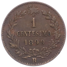 Монета 1 чентезимо 1899 года Италия (аверс)