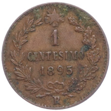 Монета 1 чентезимо 1895 года Италия (аверс)