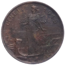 Монета 1 чентезимо 1915 года Италия (аверс)