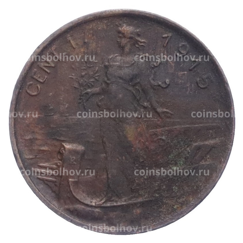 Монета 1 чентезимо 1915 года Италия