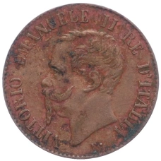 Монета 1 чентезимо 1867 года M Италия (реверс)