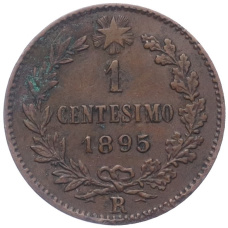 Монета 1 чентезимо 1895 года Италия (аверс)
