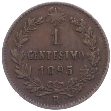 Монета 1 чентезимо 1895 года Италия (аверс)