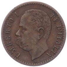 Монета 1 чентезимо 1895 года Италия (реверс)