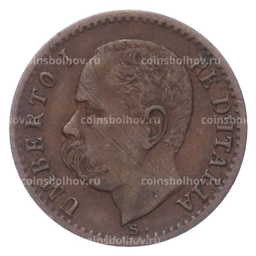 Монета 1 чентезимо 1895 года Италия (вид 2)