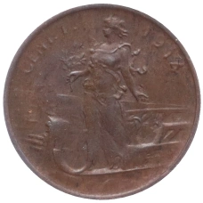 Монета 1 чентезимо 1914 года Италия (аверс)