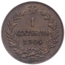 Монета 1 чентезимо 1904 года Италия (аверс)
