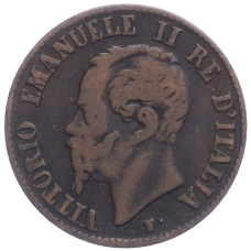 Монета 1 чентезимо 1861 года M Италия (реверс)