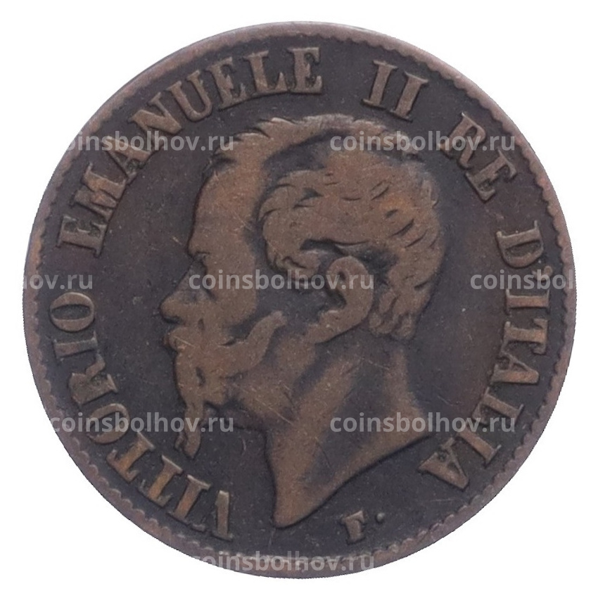 Монета 1 чентезимо 1861 года M Италия (вид 2)