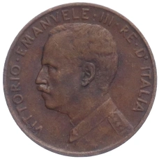 Монета 1 чентезимо 1915 года Италия (реверс)