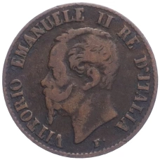Монета 1 чентезимо 1861 года M Италия (реверс)