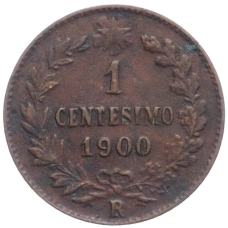 Монета 1 чентезимо 1900 года Италия (аверс)