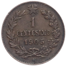 Монета 1 чентезимо 1905 года Италия (аверс)