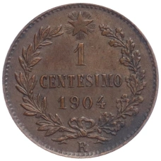 Монета 1 чентезимо 1904 года Италия (аверс)