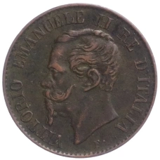 Монета 1 чентезимо 1867 года M Италия (реверс)