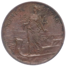 Монета 1 чентезимо 1916 года Италия (аверс)