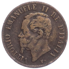 Монета 1 чентезимо 1861 года M Италия (реверс)
