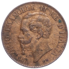 Монета 1 чентезимо 1867 года M Италия (реверс)