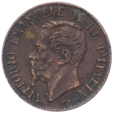 Монета 1 чентезимо 1867 года M Италия (реверс)