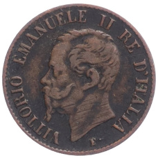 Монета 1 чентезимо 1861 года M Италия (реверс)
