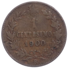 Монета 1 чентезимо 1900 года Италия (аверс)