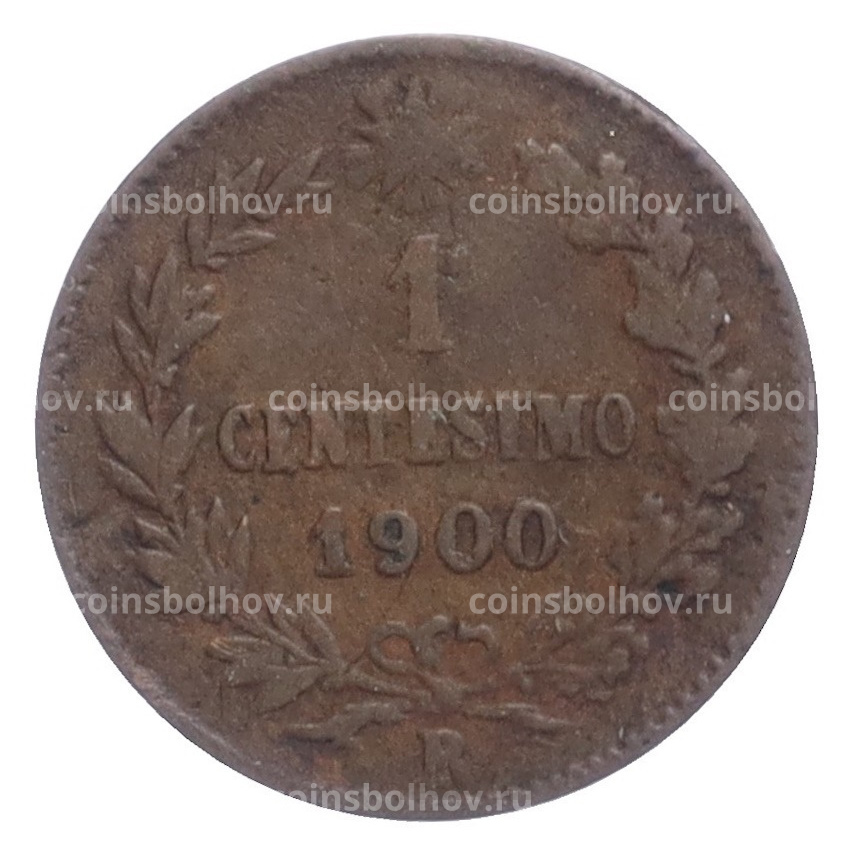 Монета 1 чентезимо 1900 года Италия