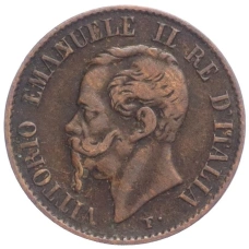 Монета 1 чентезимо 1867 года М Италия (реверс)