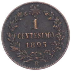 Монета 1 чентезимо 1895 года Италия (аверс)