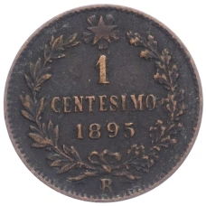 Монета 1 чентезимо 1895 года Италия (аверс)
