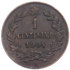 Монета 1 чентезимо 1904 года Италия (аверс)