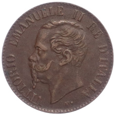 Монета 1 чентезимо 1867 года М Италия (реверс)