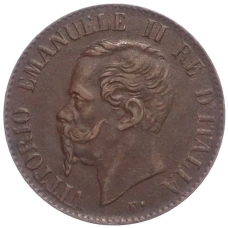 Монета 1 чентезимо 1867 года М Италия (реверс)