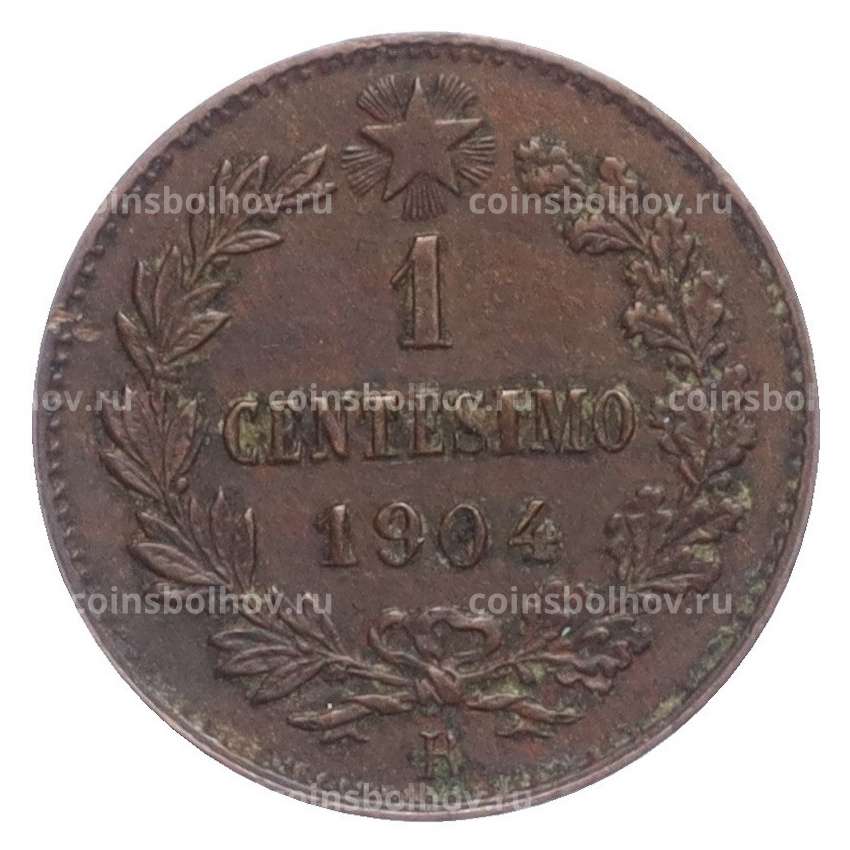 Монета 1 чентезимо 1904 года Италия