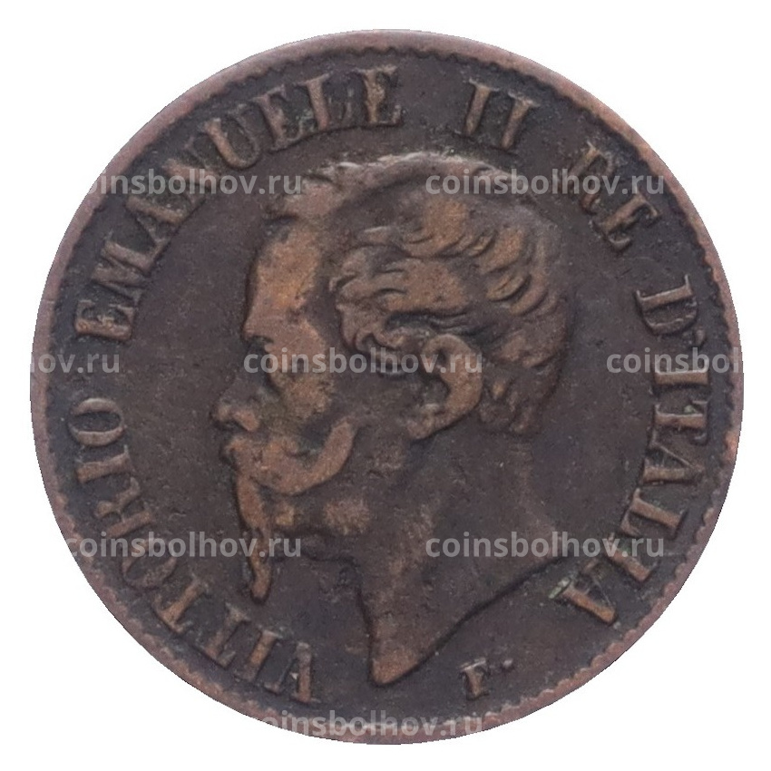 Монета 1 чентезимо 1861 года M Италия (вид 2)