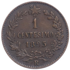 Монета 1 чентезимо 1895 года Италия (аверс)