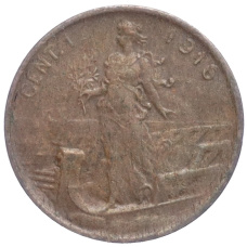 Монета 1 чентезимо 1916 года Италия (аверс)