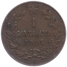 Монета 1 чентезимо 1904 года Италия (аверс)