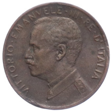 Монета 1 чентезимо 1915 года Италия (реверс)
