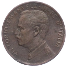 Монета 1 чентезимо 1915 года Италия (реверс)
