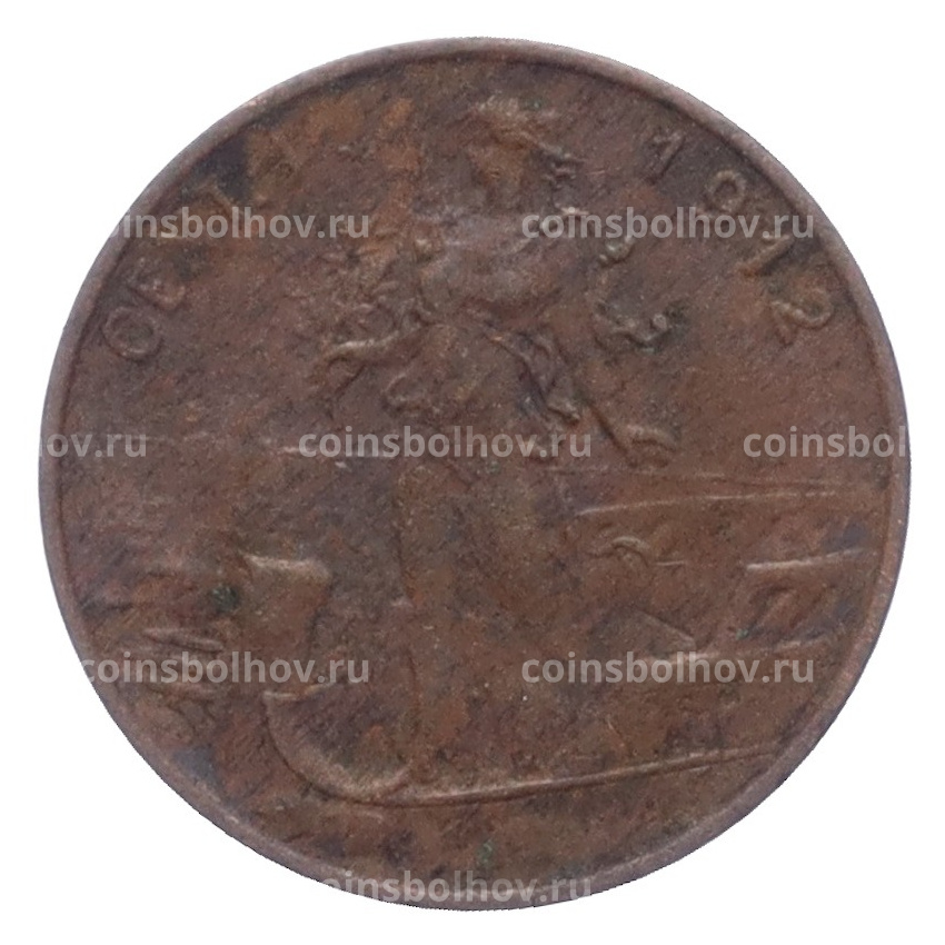 Монета 1 чентезимо 1912 года Италия