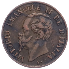 Монета 1 чентезимо 1861 года М Италия (реверс)