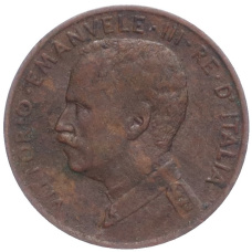 Монета 1 чентезимо 1914 года Италия (реверс)